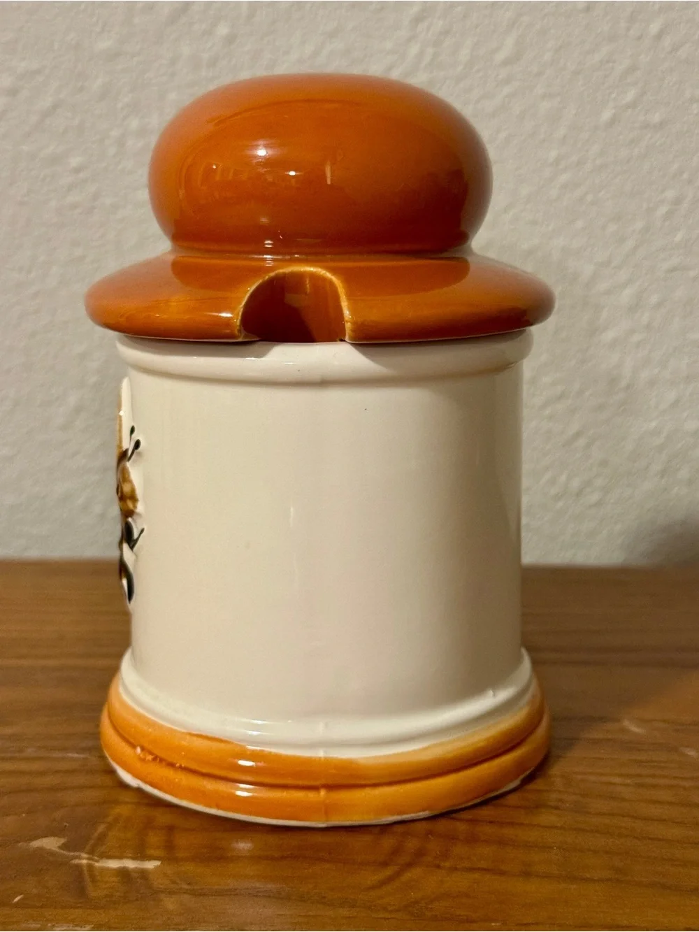 Vintage Ceramic Bee Accent Honey Jar